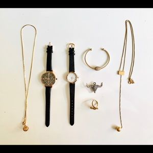 Madewell necklace, ASOS watches and ring...lot